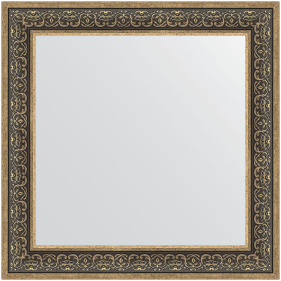 Зеркало настенное Evoform Definite 83х83 BY 3256 в багетной раме Вензель серебряный 101 мм