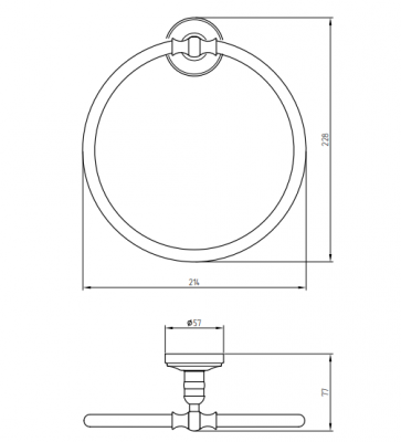 Полотенцедержатель-кольцо MIGLIORE Mirella 17322, золото