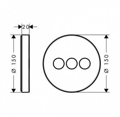 Запорно-переключающий вентиль (дивертор) Hansgrohe ShowerSelect S 15745000 (хром)