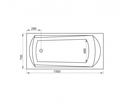 RAVAK C641000000 Акриловая ванна Domino 150 см