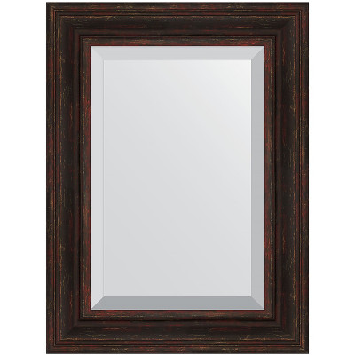 Зеркало настенное Evoform Exclusive 79х59 BY 3395 с фацетом в багетной раме Темный прованс 99 мм