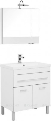Комплект мебели для ванной Aquanet Верона NEW 75 белый напольный 1 ящик 2 дверцы (00231034)