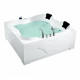 Акриловая ванна GEMY G9089 K R 187х187х85 см с гидромассажем, белая  (G9089 K R)