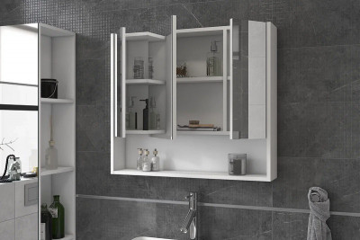 Зеркальный шкафчик в ванную Vigo Urban 80 zsh.URB.80 белый прямоугольное