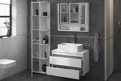 Зеркальный шкафчик в ванную Vigo Urban 80 zsh.URB.80 белый прямоугольное