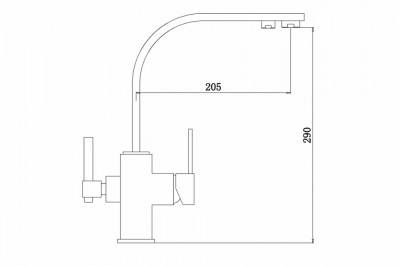 Zorg Sanitary ZR 332 YF смеситель для кухни под фильтр, хром