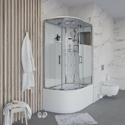 Душевая кабина Niagara Ultra 120x80 R NG-310-01R с гидромассажем асимметричная