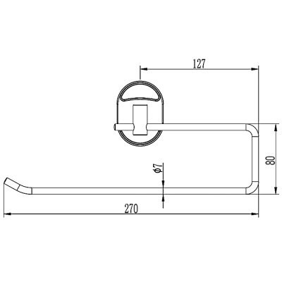 Держатель для бумажных полотенец Ledeme L1903-2 19 латунь хром