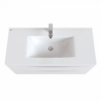 Тумба с раковиной IDDIS Cloud 100 подвесная белая (CLO10W1i95K), дизайн современный