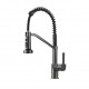 Смеситель для кухни с гибким изливом Shevanik S963T, оружейная сталь (S963T)