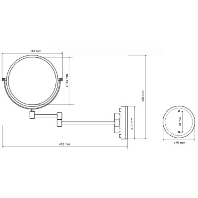 Зеркало косметическое Bemeta Cosmetic mirrors 106101697 бронза