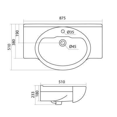 Раковина мебельная Santek Сенеж 87 1WH110265