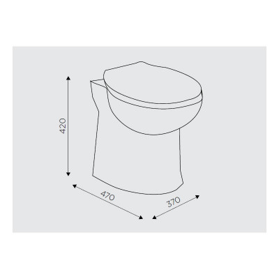 Унитаз с встроенным насосом-измельчителем SFA SANICOMPACT LC, 220 В, 500Вт, Тмакс. +50°C