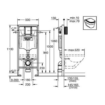 Grohe Rapid SL 38772001 комплект для подвecного унитаза