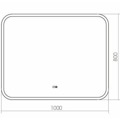 Зеркало в ванную Silver Mirrors Stiv 100 ФР-00001937 с подсветкой с сенсорным выключателем и подогревом
