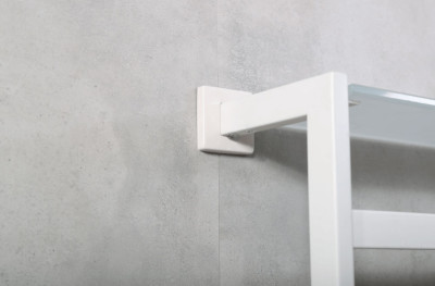 Полотенцесушитель электрический Black&White Universe N-333W 58х35 333WN с полкой белый лесенка