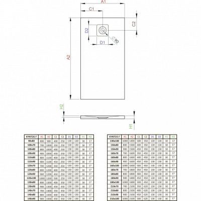 Душевой поддон из искусственного камня Radaway Kyntos F 110x90 HKF11090-04 белый прямоугольный