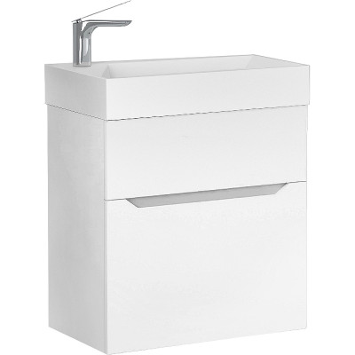 Тумба под раковину Jorno Folk 55 Folk.01.55/P/W/JR подвесная белая