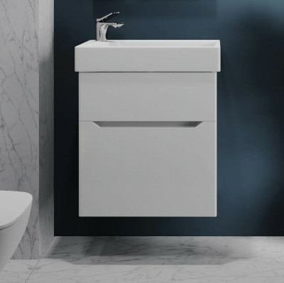 Тумба под раковину Jorno Folk 55 Folk.01.55/P/W/JR подвесная белая