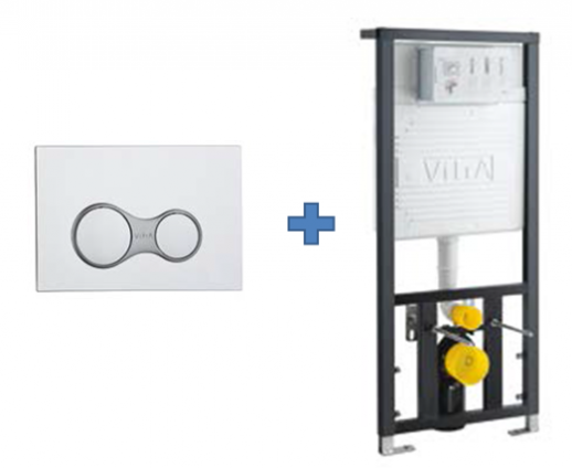 Vitra 700-1873 инсталляция для унитазов VitrA 12S и кнопка смыва Sirius