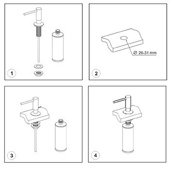 WasserKRAFT К-1299 встраиваемый дозатор для мыла, 320 мл
