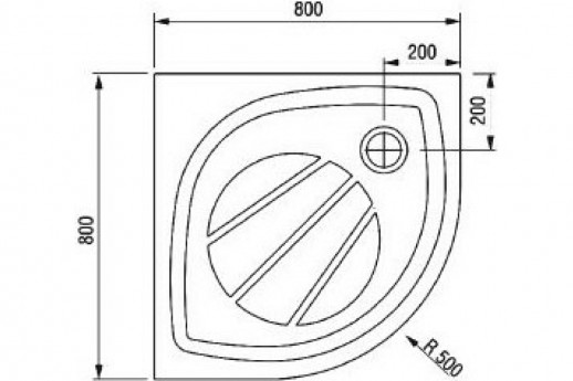 RAVAK Galaxy Pro XA234401010 Поддон душевой Elipso Pro-80 полукруглый, белый, литой мрамор