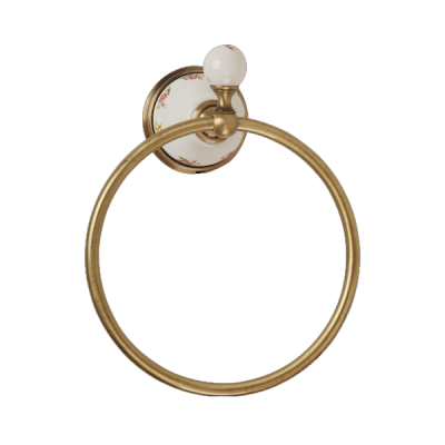 MIGLIORE Provance 17626 полотенцедержатель-кольцо, керамика с декором/бронза