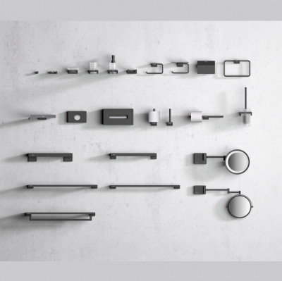 Крючок для халатов и полотенец двойной Hansgrohe AddStoris 41755670 (черный матовый)