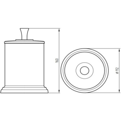Баночка для ванных принадлежностей Migliore Fortuna 28337 хром