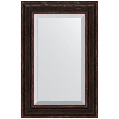 Зеркало настенное Evoform Exclusive 89х59 BY 3421 с фацетом в багетной раме Темный прованс 99 мм