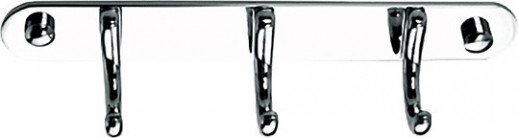 Планка настенная узкая 3 крючка RUSH Bianki (BI76233)