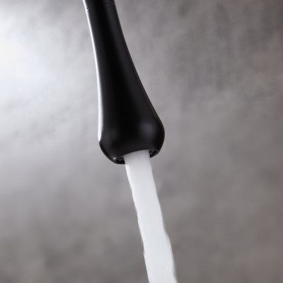 Смеситель для раковины BRONZE DE LUXE Scandi высокий черный (9015B)