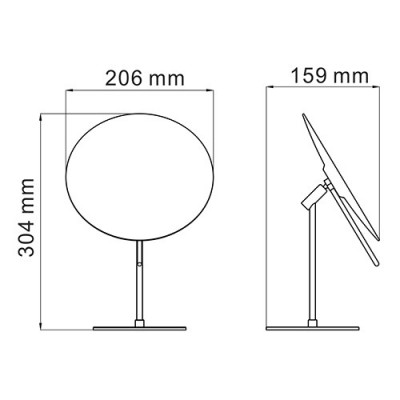 WasserKRAFT K-1002 зеркало, 3-х кратное увеличение