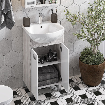 Тумба под раковину Aquaton Бекка PRO 50 1A210801BAC20 белый дуб сомерсет