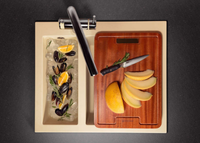 Мойка OMOIKIRI BOSEN 59-2-BE Tetogranit ваниль прямоугольная 590x500 (4993150)