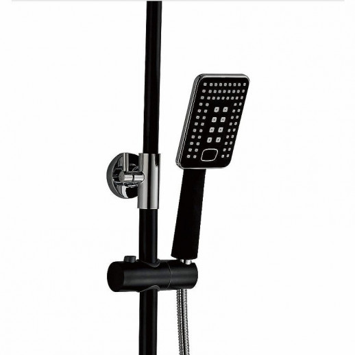 Душевая система Haiba HB2420 с полочкой (латунь пластик) черный, хром