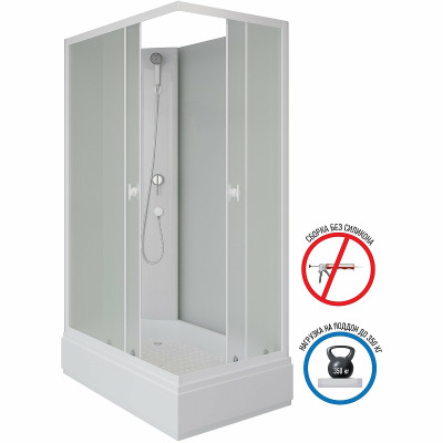 Душевая кабина Niagara Promo 110x80 P110/80/26Q/MT/BK прямоугольная