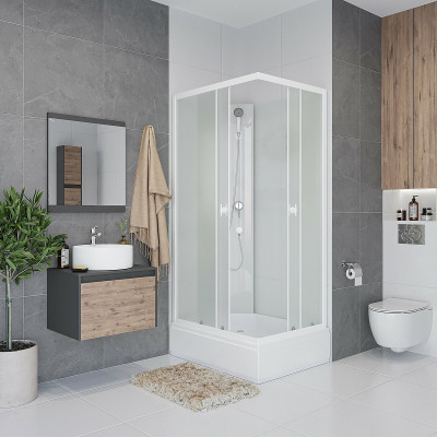 Душевая кабина Niagara Promo 110x80 P110/80/26Q/MT/BK прямоугольная