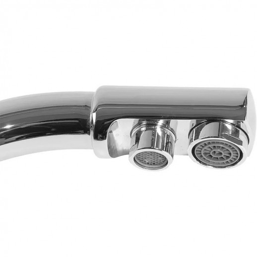 Смеситель для кухни Haiba HB4304 с подключением к фильтру поворотным изливом и аэратором (латунь) хром