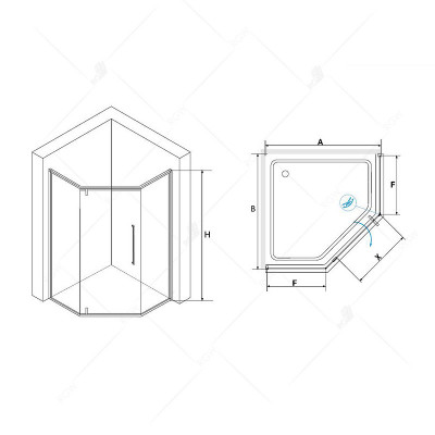 Душевой уголок RGW Stilvoll SV-81G 100х100 32328100-16 прозрачный профиль золото призма
