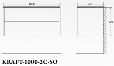 Тумба под раковину BelBagno KRAFT-1000-2C-SO-RT