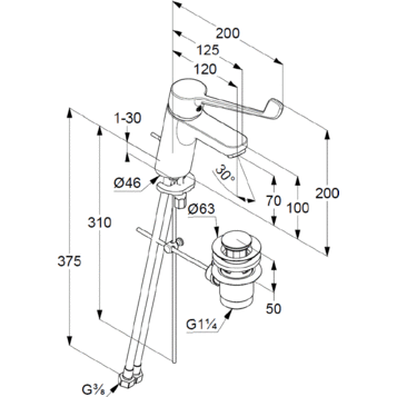 Смеситель для раковины KLUDI Pure & Easy хром 372870565