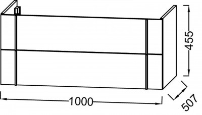 Тумба для комплекта 100 см Jacob Delafon Nouvelle Vague EB3032-S43, ментол