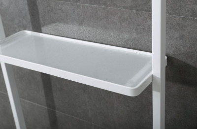 Полотенцесушитель электрический Black&White Universe N-337W 40х101 337WN с полкой белый лесенка