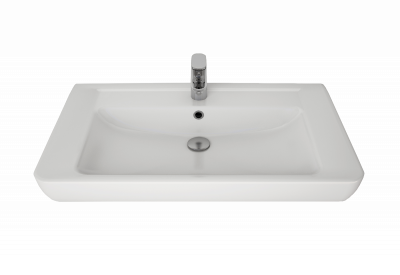 Мебельный умывальник Dreja Q80 см, белая керамика