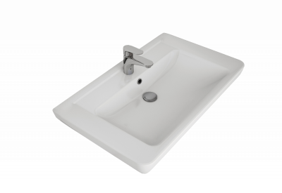 Мебельный умывальник Dreja Q80 см, белая керамика