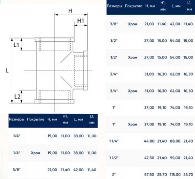 Тройник равнопроходной 1/2"x1/2"x1/2", латунь CONEX BANNINGER серия 8000 (8130004004004)