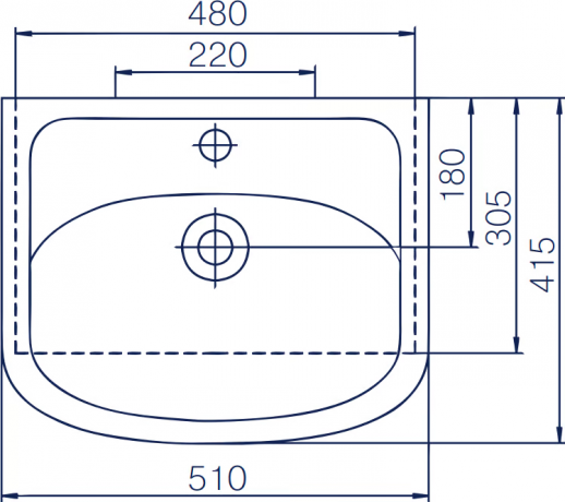 Умывальник на мебель СаНта "Уют - 50"
