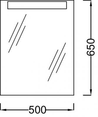 Зеркало 50 см, Jacob Delafon «PRESQU'ILE» (EB1107-NF)