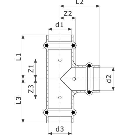 Viega Тройник Profipress